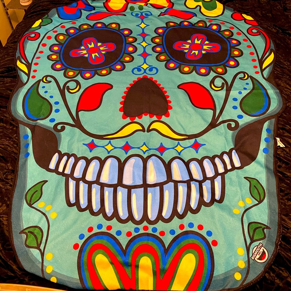 GIANT Sugar skull beach towel